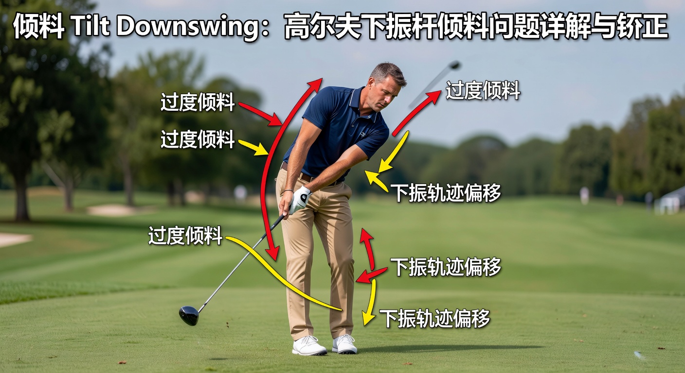 倾斜 Tilt Downswing高尔夫下挥杆倾斜纠正指南